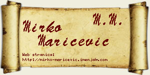 Mirko Marićević vizit kartica